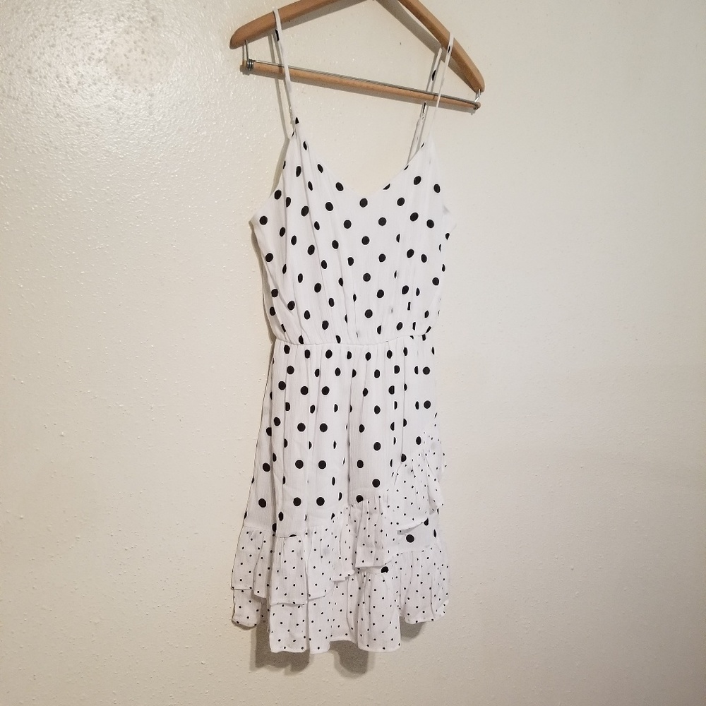 Black & White ruffled polka dot dress - Picture 3 of 5